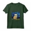 Donna Carino RagaMuffin Gatto In Un Cielo Stellato Notte Pittura Maglietta con Collo a V - Ideale Regalo per Amanti dei Gatti - Perfetta per Compleanni e Feste