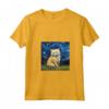 Donna Carino RagaMuffin Gatto In Un Cielo Stellato Notte Pittura Maglietta con Collo a V - Ideale Regalo per Amanti dei Gatti - Perfetta per Compleanni e Feste