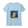Donna Carino RagaMuffin Gatto In Un Cielo Stellato Notte Pittura Maglietta con Collo a V - Ideale Regalo per Amanti dei Gatti - Perfetta per Compleanni e Feste
