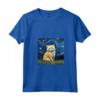Donna Carino RagaMuffin Gatto In Un Cielo Stellato Notte Pittura Maglietta con Collo a V - Ideale Regalo per Amanti dei Gatti - Perfetta per Compleanni e Feste