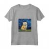 Donna Carino RagaMuffin Gatto In Un Cielo Stellato Notte Pittura Maglietta con Collo a V - Ideale Regalo per Amanti dei Gatti - Perfetta per Compleanni e Feste