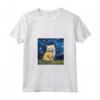 Donna Carino RagaMuffin Gatto In Un Cielo Stellato Notte Pittura Maglietta con Collo a V - Ideale Regalo per Amanti dei Gatti - Perfetta per Compleanni e Feste