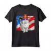 Ragamuffin Cat 4 luglio Bandiera Americana Patriottica Maglietta - Design Divertente per Uomini, Donne e Bambini