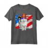 Ragamuffin Cat 4 luglio Bandiera Americana Patriottica Maglietta - Design Divertente per Uomini, Donne e Bambini