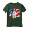 Ragamuffin Cat 4 luglio Bandiera Americana Patriottica Maglietta - Design Divertente per Uomini, Donne e Bambini