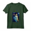 Donna Ragamuffin Gatto Notte Stellata Pittura Uomini Donne Bambini - Maglietta con Collo a V per Amanti dei Gatti - Regalo Carino per Natale, Ringraziamento, San Valentino
