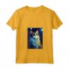 Donna Ragamuffin Gatto Notte Stellata Pittura Uomini Donne Bambini - Maglietta con Collo a V per Amanti dei Gatti - Regalo Carino per Natale, Ringraziamento, San Valentino