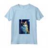 Donna Ragamuffin Gatto Notte Stellata Pittura Uomini Donne Bambini - Maglietta con Collo a V per Amanti dei Gatti - Regalo Carino per Natale, Ringraziamento, San Valentino