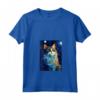 Donna Ragamuffin Gatto Notte Stellata Pittura Uomini Donne Bambini - Maglietta con Collo a V per Amanti dei Gatti - Regalo Carino per Natale, Ringraziamento, San Valentino