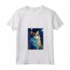 Donna Ragamuffin Gatto Notte Stellata Pittura Uomini Donne Bambini - Maglietta con Collo a V per Amanti dei Gatti - Regalo Carino per Natale, Ringraziamento, San Valentino