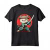 Samurai Gatto giapponese Kawaii Ninja Ragamuffin Cat Maglietta - Perfetta per gli Appassionati di Gatti e Amanti della Cultura Giapponese
