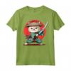 Samurai Gatto giapponese Kawaii Ninja Ragamuffin Cat Maglietta - Perfetta per gli Appassionati di Gatti e Amanti della Cultura Giapponese