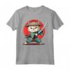 Samurai Gatto giapponese Kawaii Ninja Ragamuffin Cat Maglietta - Perfetta per gli Appassionati di Gatti e Amanti della Cultura Giapponese
