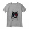 Donna Ragamuffin Cat 4th Luglio America USA Bandiera Maglietta con Collo a V - Regalo Unico per Proprietari di Gatti - Ideale per il 4 Luglio e Altre Occasioni Speciali