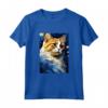 Ragamuffin Gatto Notte Stellata Pittura - Maglietta Carina per Amanti dei Gatti - Ideale per Natale, Ringraziamento o Compleanni
