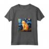 Donna Carino Ragamuffin Gatto In Un Cielo Stellato Notte Pittura Maglietta con Collo a V - Ideale per Amanti dei Gatti - Regalo Unico per Compleanni e Natale