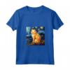 Donna Carino Ragamuffin Gatto In Un Cielo Stellato Notte Pittura Maglietta con Collo a V - Ideale per Amanti dei Gatti - Regalo Unico per Compleanni e Natale
