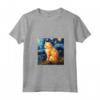 Donna Carino Ragamuffin Gatto In Un Cielo Stellato Notte Pittura Maglietta con Collo a V - Ideale per Amanti dei Gatti - Regalo Unico per Compleanni e Natale