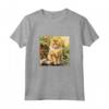 Ragamuffin Gatto Giardino Fiori Pittura - Maglietta per Pet Mamma Papà - Ideale per gli amanti dei Gatti