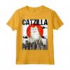 Divertente Gatto Vintage Giapponese Catzilla Ragamuffin Maglietta - Ideale per Amanti dei Gatti - Regalo per Amici e Familiari