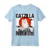 Divertente Gatto Vintage Giapponese Catzilla Ragamuffin Maglietta - Ideale per Amanti dei Gatti - Regalo per Amici e Familiari