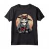 Ragamuffin Cat giapponese Samurai Kawaii Ninja Cat Maglietta - Design Unico per Amanti della Moda e dei Gatti Samurai