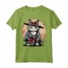 Ragamuffin Cat giapponese Samurai Kawaii Ninja Cat Maglietta - Design Unico per Amanti della Moda e dei Gatti Samurai