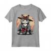 Ragamuffin Cat giapponese Samurai Kawaii Ninja Cat Maglietta - Design Unico per Amanti della Moda e dei Gatti Samurai