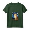 Ragamuffin Gatto Notte Stellata Pittura Mamma Papà Maglietta con Collo a V - Regalo Carino per Amanti dei Gatti - Ideale per Natale o Compleanno
