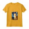 Ragamuffin Gatto Notte Stellata Pittura Mamma Papà Maglietta con Collo a V - Regalo Carino per Amanti dei Gatti - Ideale per Natale o Compleanno
