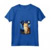 Ragamuffin Gatto Notte Stellata Pittura Mamma Papà Maglietta con Collo a V - Regalo Carino per Amanti dei Gatti - Ideale per Natale o Compleanno