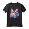 Splash Art Colorato con Faccia di Gatto Ragamuffin - Maglietta Dichiarativa di Moda per Amanti dei Gatti - Acquista T-shirt Gattino Ragamuffin Online