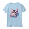 Splash Art Colorato con Faccia di Gatto Ragamuffin - Maglietta Dichiarativa di Moda per Amanti dei Gatti - Acquista T-shirt Gattino Ragamuffin Online