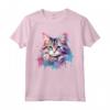 Splash Art Colorato con Faccia di Gatto Ragamuffin - Maglietta Dichiarativa di Moda per Amanti dei Gatti - Acquista T-shirt Gattino Ragamuffin Online