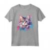 Splash Art Colorato con Faccia di Gatto Ragamuffin - Maglietta Dichiarativa di Moda per Amanti dei Gatti - Acquista T-shirt Gattino Ragamuffin Online