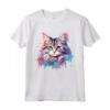 Splash Art Colorato con Faccia di Gatto Ragamuffin - Maglietta Dichiarativa di Moda per Amanti dei Gatti - Acquista T-shirt Gattino Ragamuffin Online
