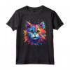 Colorato Splash Art Ragamuffin - Faccia da Gatto - Maglietta Moda Gatti Ragamuffin - Ideale per Amanti dei Gatti