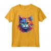 Colorato Splash Art Ragamuffin - Faccia da Gatto - Maglietta Moda Gatti Ragamuffin - Ideale per Amanti dei Gatti