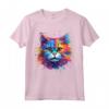 Colorato Splash Art Ragamuffin - Faccia da Gatto - Maglietta Moda Gatti Ragamuffin - Ideale per Amanti dei Gatti