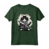 Gatto Ninja Giapponese Kawaii - Ragamuffin Samurai Maglietta - Design Unico per Appassionati di Gatti e Cultura Giapponese