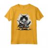 Gatto Ninja Giapponese Kawaii - Ragamuffin Samurai Maglietta - Design Unico per Appassionati di Gatti e Cultura Giapponese
