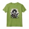 Gatto Ninja Giapponese Kawaii - Ragamuffin Samurai Maglietta - Design Unico per Appassionati di Gatti e Cultura Giapponese