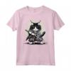 Gatto Ninja Giapponese Kawaii - Ragamuffin Samurai Maglietta - Design Unico per Appassionati di Gatti e Cultura Giapponese