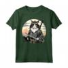 Gatto Ninja Giapponese Kawaii Ragamuffin Samurai Maglietta - Design Unico per Amanti dei Gatti e della Cultura Giapponese