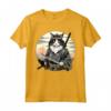 Gatto Ninja Giapponese Kawaii Ragamuffin Samurai Maglietta - Design Unico per Amanti dei Gatti e della Cultura Giapponese