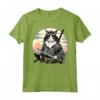 Gatto Ninja Giapponese Kawaii Ragamuffin Samurai Maglietta - Design Unico per Amanti dei Gatti e della Cultura Giapponese