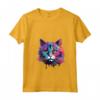 Donna Colorato Splash Art Ragamuffin - Maglietta Faccia da Gatto con Collo a V - Ideale per Amanti dei Gatti e Appassionati di Arte