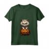 Cappello da strega a forma di gatto Ragamuffin per Halloween Maglietta con Collo a V - Costume Divertente per Halloween - Ideale per Dolcetto o Scherzetto