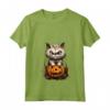 Cappello da strega a forma di gatto Ragamuffin per Halloween Maglietta con Collo a V - Costume Divertente per Halloween - Ideale per Dolcetto o Scherzetto