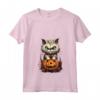Cappello da strega a forma di gatto Ragamuffin per Halloween Maglietta con Collo a V - Costume Divertente per Halloween - Ideale per Dolcetto o Scherzetto